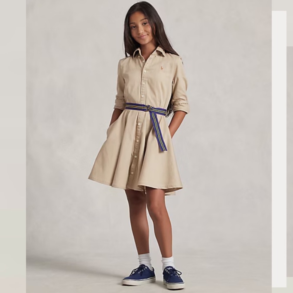 Ralph Lauren Khaki Girls Formal Dress - Picture 2 of 11